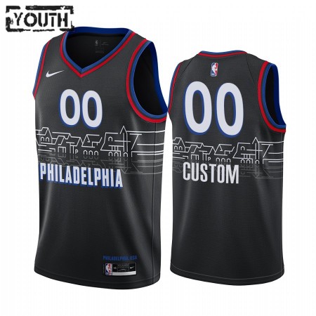 Kinder NBA Philadelphia 76ers Trikot Benutzerdefinierte 2020-21 City Edition Swingman